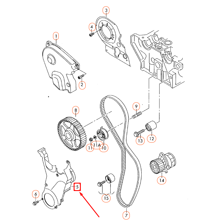 NEW AUDI A1 8X LOWER TOOTHED BELT GUARD 06F109147 ORIGINAL