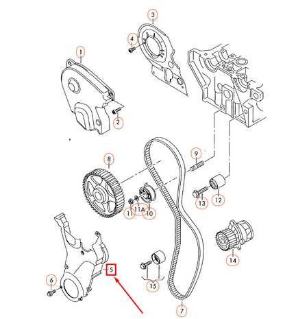 NEW AUDI A1 8X LOWER TOOTHED BELT GUARD 06F109147 ORIGINAL