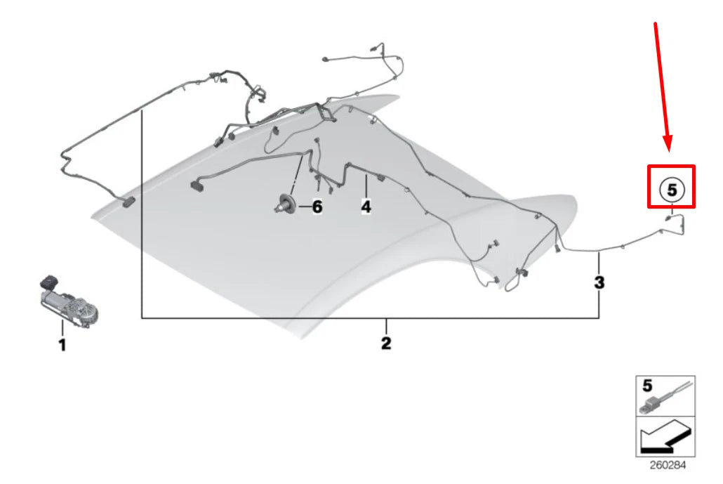 NEW BMW 6 CABRIO F12 HALL SENSOR 54342758070 2758070 ORIGINAL