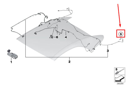 NEW BMW 6 CABRIO F12 HALL SENSOR 54342758070 2758070 ORIGINAL
