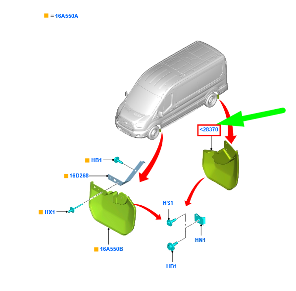 new ford transit mk4 rear left mud flap 1846882 bk31-28371-cc5ja6 original