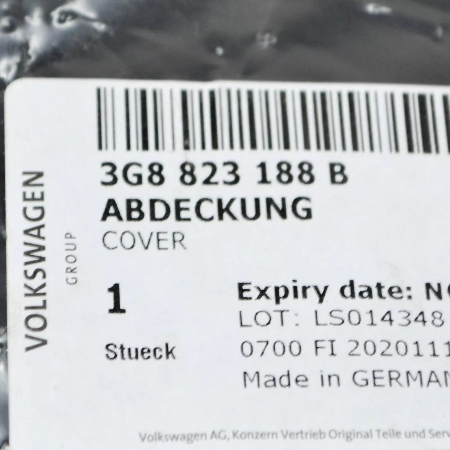 NEW VOLKSWAGEN ARTEON 3H7 FRONT BPNNET HOOD RIGHT HINGE COVER 3G8823188B