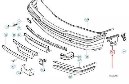 NEW BMW 7 E38 FRONT BUMPER LEFT INSERT 51118125307 8125307 ORIGINAL