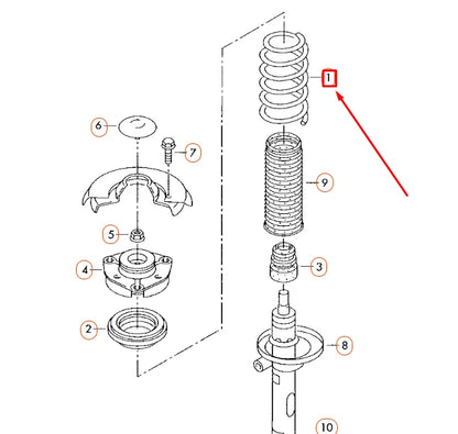 NEW AUDI A3 8P FRONT COIL SPRING 1K0411105DD ORIGINAL