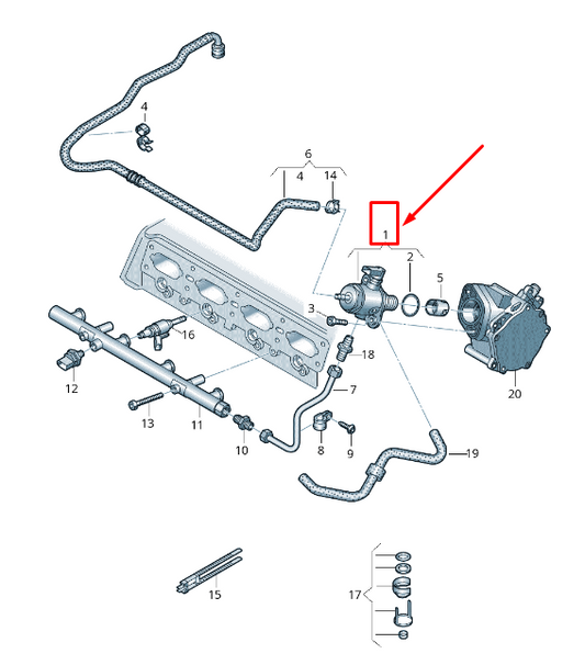 new audi tt fv engine fuel pump 06g127027r original