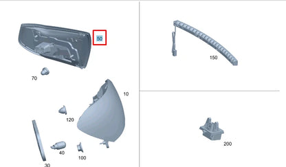 NEW MERCEDES-BENZ E W213 REAR LEFT TAILGATE TAILLIGHT A2139068305