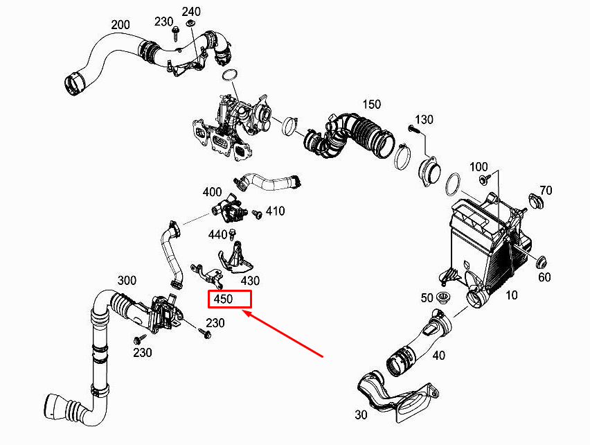 new mercedes-benz citan w415 boost pressure valve bracket a4150960440 original