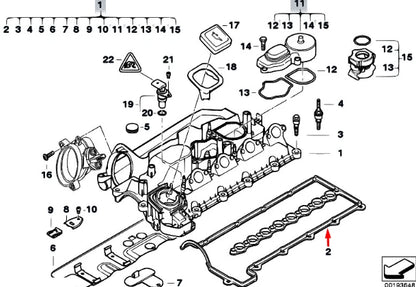 NEW BMW 1 E87 CYLINDER HEAD COVER GASKET 116D 66KW 11127794495 DIESEL ORIGINAL