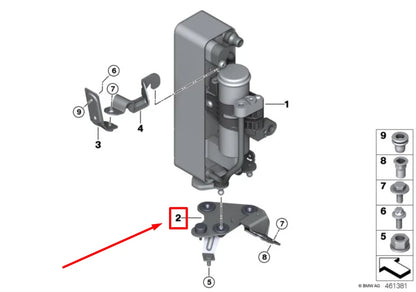 NEW BMW 3 F30 LOWER CONDENSER BRACKET 64219343671 9343671 ORIGINAL
