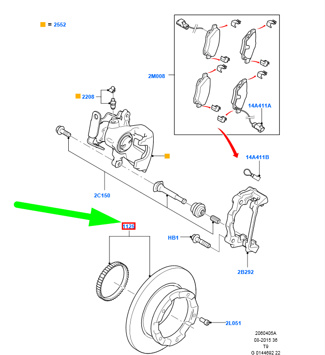 new ford transit mk3 rear brake disc 2256895 me6c1j-2a097-ab original