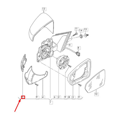 NEW AUDI A1 GB FRONT RIGHT DOOR MIRROR TURN INDICATOR 2G0949101 ORIGINAL