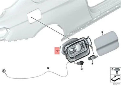 NEW BMW 4 CABRIO F33 FUEL TANK FLAP COVER POT 51177270762 7270762 ORIGINAL