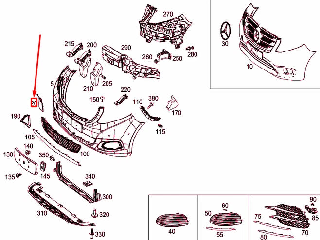 NEW MERCEDES-BENZ VITO W447 FRONT BUMPER TOW EYE COVER A44788504239999 ORIGINAL