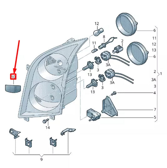 NEW VOLKSWAGEN CRAFTER 2F MK1 HEADLIGHT MASK FILM LHD 2E2998981