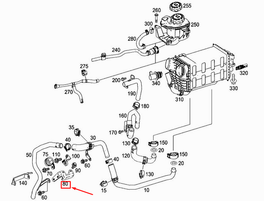 new mercedes-benz s w222 low pressure hose bracket a2782361140 original