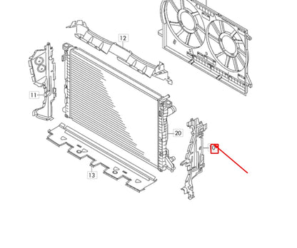 NEW AUDI Q7 4M RADIATOR LEFT AIR GUIDE 4M0121283CK