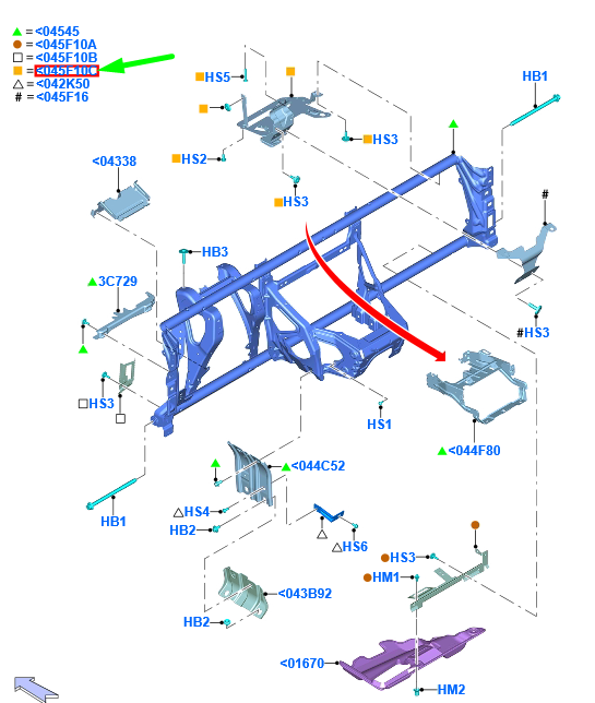 new ford kuga mk2 c520 instrument panel support bracket lhd 1892143 original