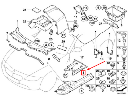new bmw z4 roadster e85 underbody channel cover 7182692 51717182692 original