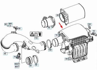 NEW MERCEDES-BENZ C-CLASS W205 AIR FILTER BOX A2740900001