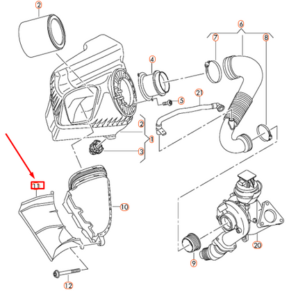 NEW AUDI A6 C7 INTAKE AIR DUCT 4G0129618B ORIGINAL