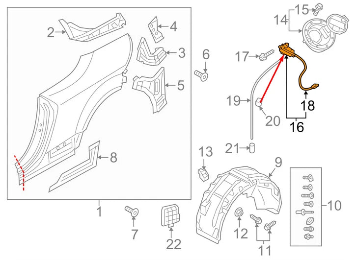 NEW AUDI Q3 8U FUEL FLAP LOCK MOTOR ACTUATOR 8S0862153A 2015