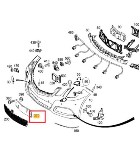 new mercedes benz e w212 front bumper license plate bracket a2128851681 original