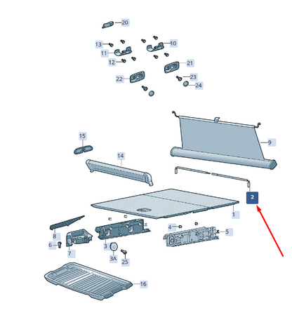 new skoda superb mk3 boot floor plate right brace 5e9861528a original