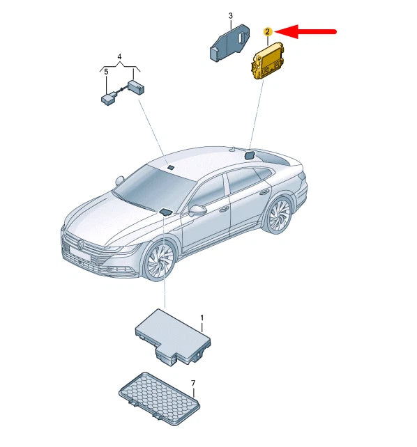 NEW VW ARTEON 3H7 MOBILE COMMUNICATION 2-WAY SIGNAL AMPLIFIER 4H0035456A