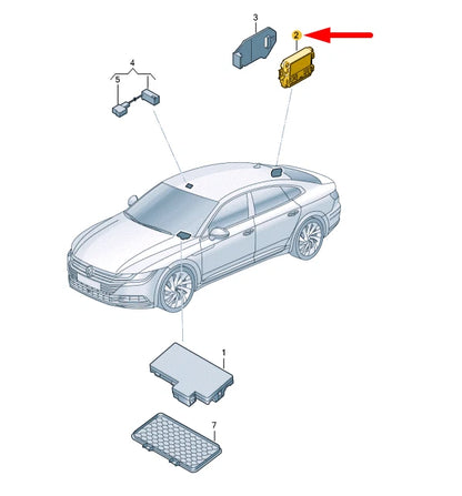 NEW VW ARTEON 3H7 MOBILE COMMUNICATION 2-WAY SIGNAL AMPLIFIER 4H0035456A