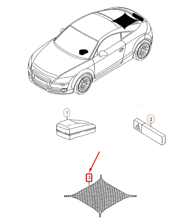 NEW AUDI R8 42 LUGGAGE NET 4208616914PK ORIGINAL