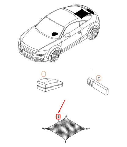 NEW AUDI R8 42 LUGGAGE NET 4208616914PK ORIGINAL