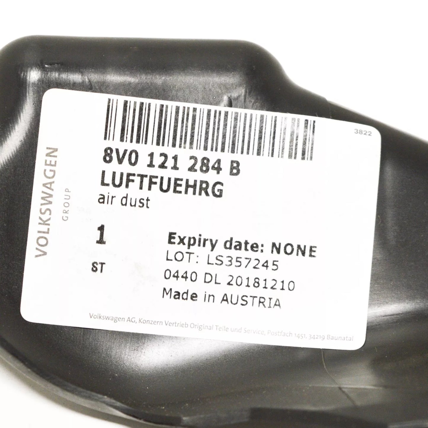 NEW AUDI A3 8V RIGHT RADIATOR AIR DUCT 8V0121284B ORIGINAL