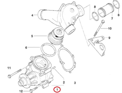 NEW BMW M3 E46 WATER PUMP 11517838118 7838118 ORIGINAL