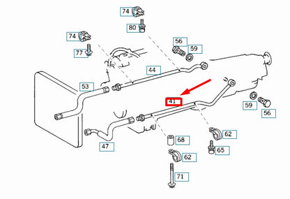 NEW MERCEDES-BENZ CLK C208 TRANSMISSION OIL COOLER LEFT LINE A2082700296