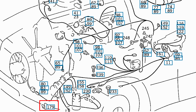 NEW MB E W210 ADDITIONAL FAN PLUG CONNECTION UNIT CLIP A0029884878 ORIGINAL