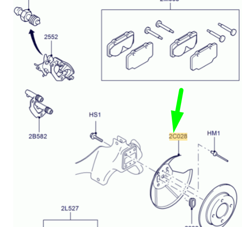 new ford focus mk1 rear right brake disc splash shield 1141940 original