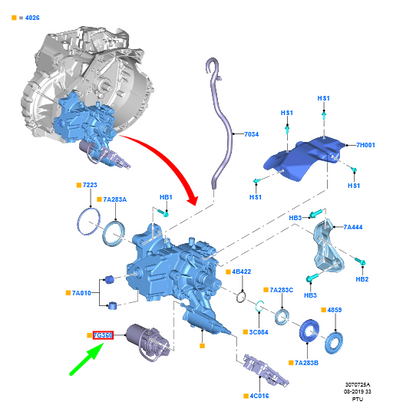 new ford focus mk4 differential bracket 2380748 kx7y-7g360-aa original