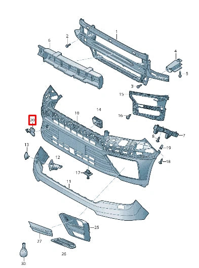 NEW VOLKSWAGEN CRAFTER SY FRONT BUMPER TOW HOOK EYE COVER 7C08072419B9 ORIGINAL