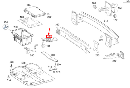 new mercedes-benz gle w167 rear end floor right lower strut a1676140800 original