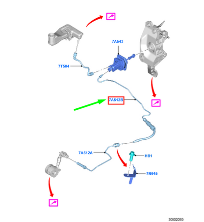 new ford mondeo mk5 clutch tube rhd dg91-7k592-fe 1844409 original