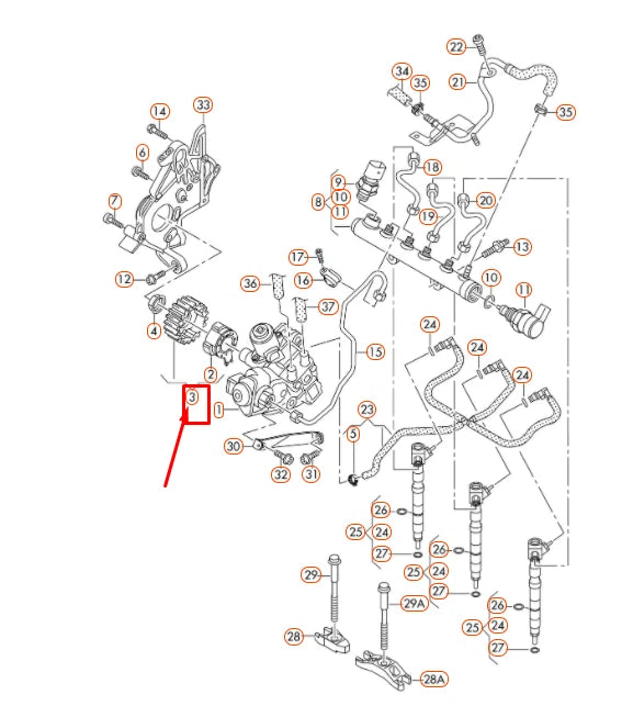 NEW AUDI A1 8X HIGH PRESSURE FUEL PUMP PULLEY 04L130101