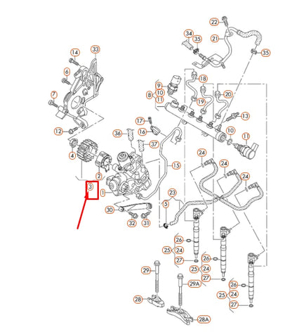 NEW AUDI A1 8X HIGH PRESSURE FUEL PUMP PULLEY 04L130101
