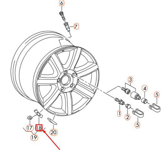 new audi a3 8p wheel balancer weight 40g 1k0601186a original