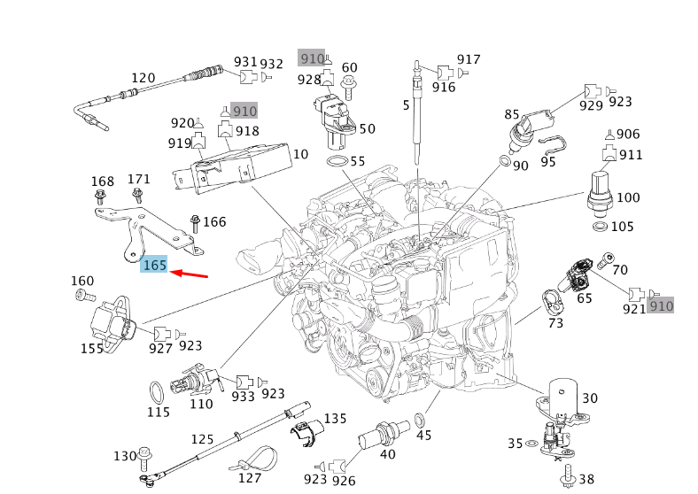 new mb sprinter w906 glow time output stage bracket a6421592640 original