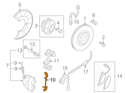 NEW AUDI A4 B7 FRONT ANTI RATTLE SPRING 4F0615269 ORIGINAL