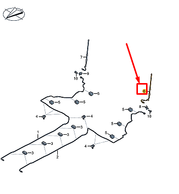 new audi e-tron gt rear left brake hose 9j1611775d original