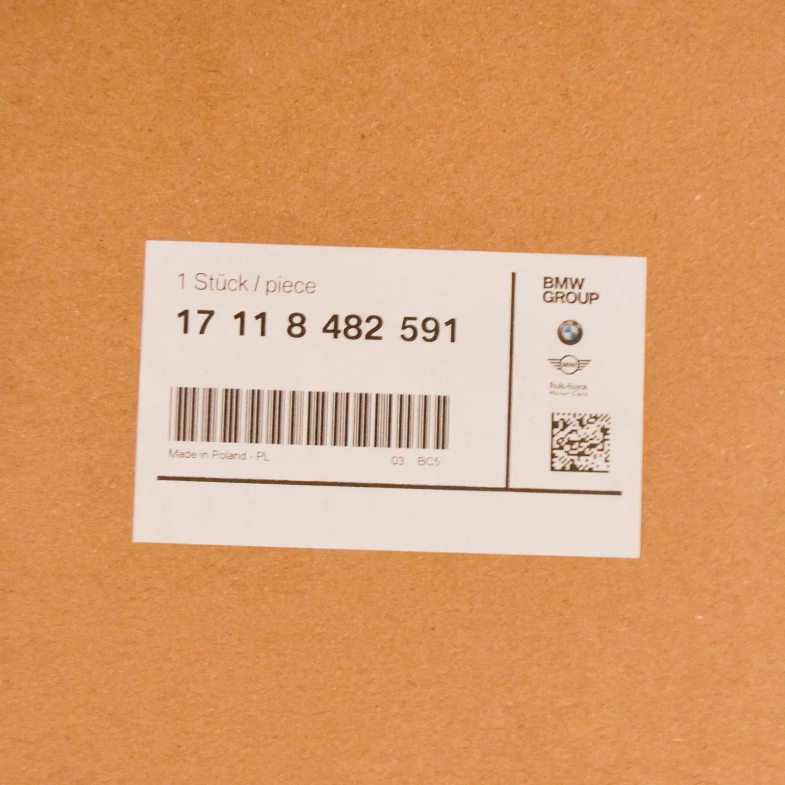 NEW BMW 3 G20 STONE CHIP GUARD BOTTOM 17118482591 8482591 2019 ORIGINAL