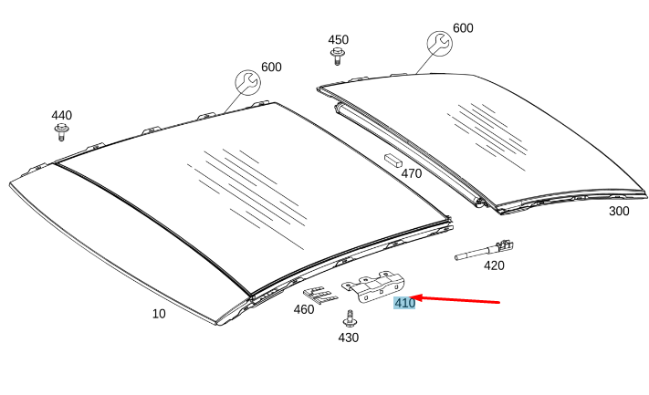 new mercedes-benz c w205 roof right b-pillar console a2057870142 original