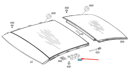 new mercedes-benz c w205 roof right b-pillar console a2057870142 original
