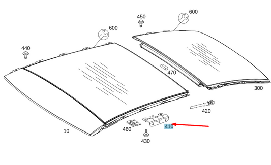 new mercedes-benz c w205 roof right b-pillar console a2057870142 original